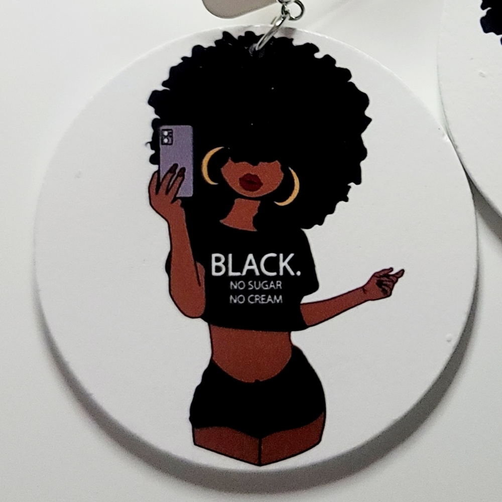 Black Girl Drop Earrings